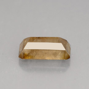 Cassiterita marrom natural 4,50ct, corte esmeralda, SI-I1