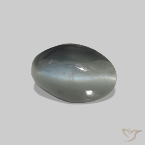 Cat's Eye Alexandrite cinza médio Natural 1.00ct, oval, Opaco