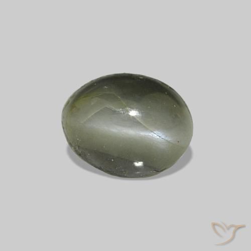 Cat's Eye Alexandrite Verde médio Natural 0.71ct, oval, Opaco