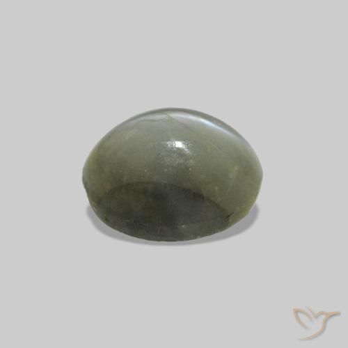 Cat's Eye Alexandrite Verde médio Natural 0.71ct, oval, Opaco