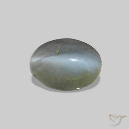 Cat's Eye Alexandrite Verde médio Natural 0.86ct, oval, Opaco