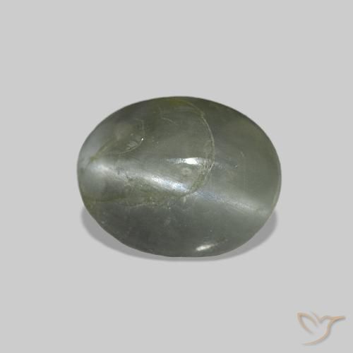 Cat's Eye Alexandrite Verde médio Natural 0.94ct, oval, Opaco