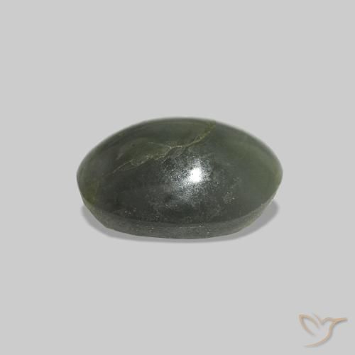 Cat's Eye Alexandrite Verde médio Natural 0.94ct, oval, Opaco