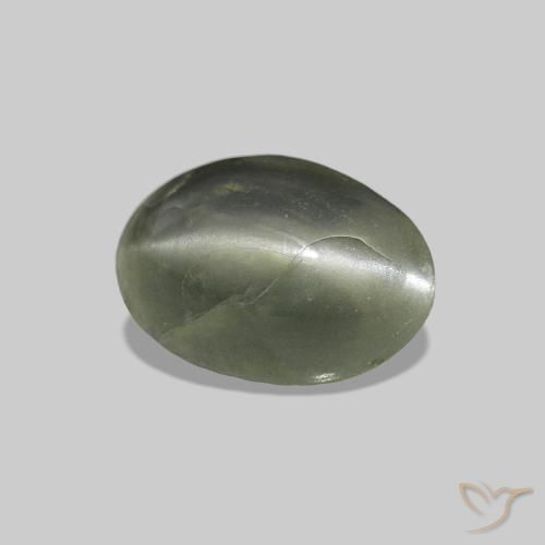 Cat's Eye Alexandrite Verde Musgo Natural 0.69ct, oval, Opaco
