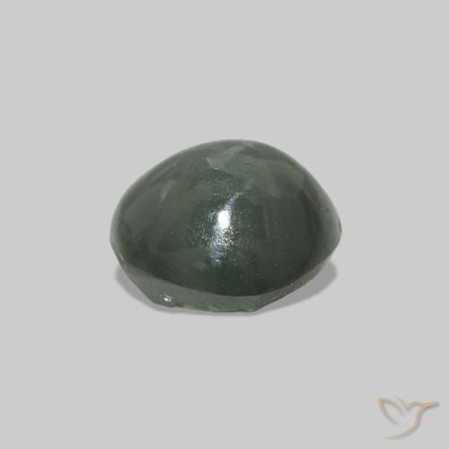 Cat's Eye Alexandrite verde quente Natural 0.53ct, Redondo, Opaco
