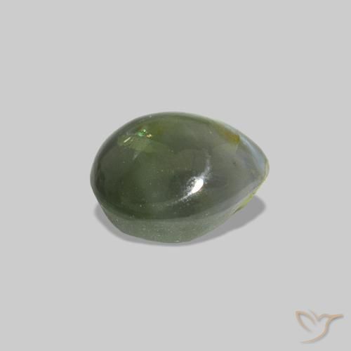 Cat's Eye Alexandrite Verde médio Natural 0.53ct, oval, Opaco
