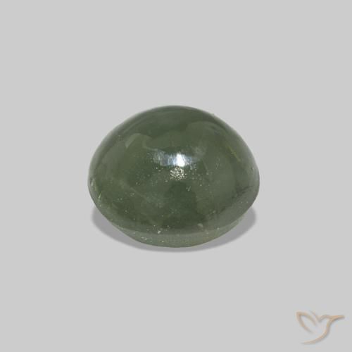 Cat's Eye Alexandrite Verde médio Natural 0.59ct, oval, Opaco