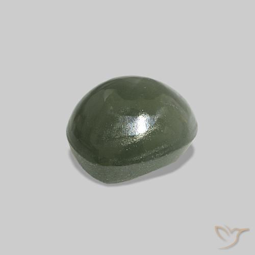 Cat's Eye Alexandrite Verde médio Natural 0.54ct, oval, Opaco