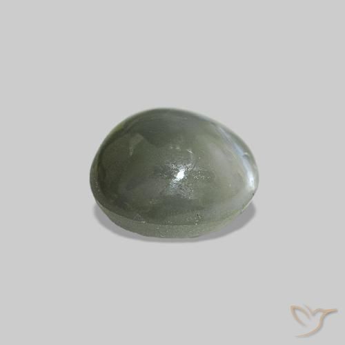 Cat's Eye Alexandrite Verde acinzentado Natural 0.51ct, oval, Opaco