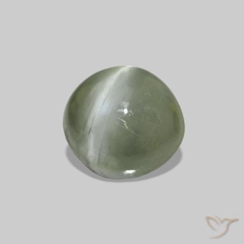 Cat's Eye Alexandrite Verde médio Natural 0.60ct, oval, Opaco