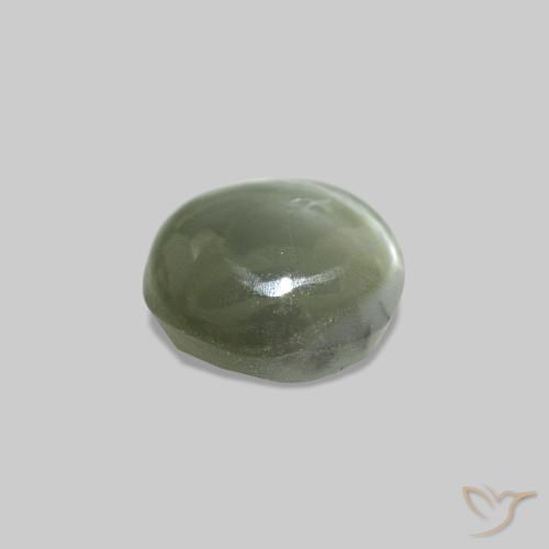 Cat's Eye Alexandrite Verde médio Natural 0.60ct, oval, Opaco