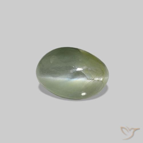 Cat's Eye Alexandrite Verde médio Natural 0.62ct, oval, Opaco