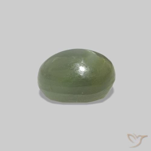 Cat's Eye Alexandrite Verde médio Natural 0.62ct, oval, Opaco