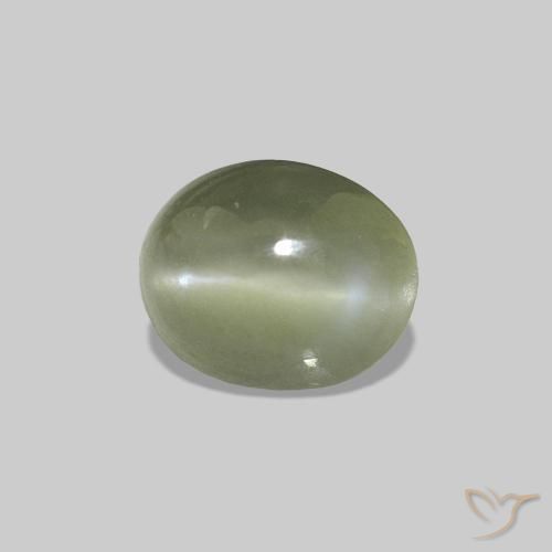 Cat's Eye Alexandrite Verde médio Natural 0.81ct, oval, Opaco