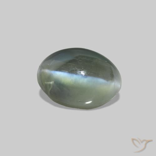 Cat's Eye Alexandrite Verde Natural 0.74ct, oval, Opaco
