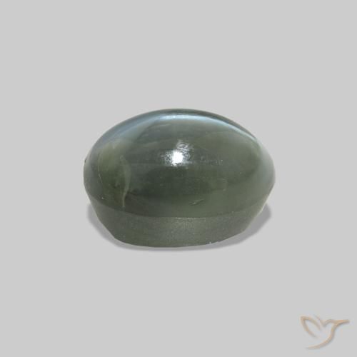 Cat's Eye Alexandrite Verde Natural 0.74ct, oval, Opaco