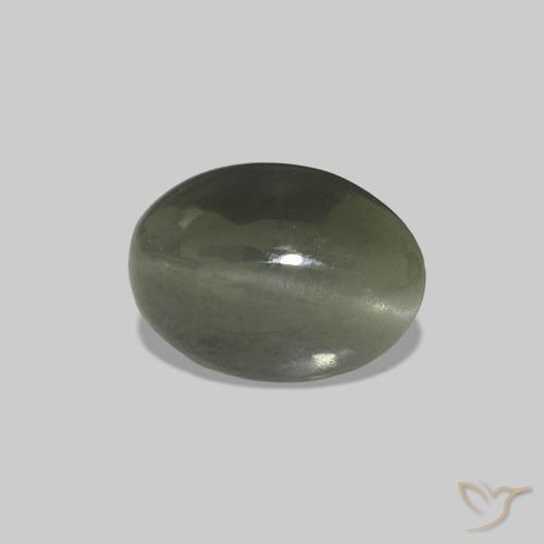 Cat's Eye Alexandrite Verde médio Natural 0.61ct, oval, Opaco