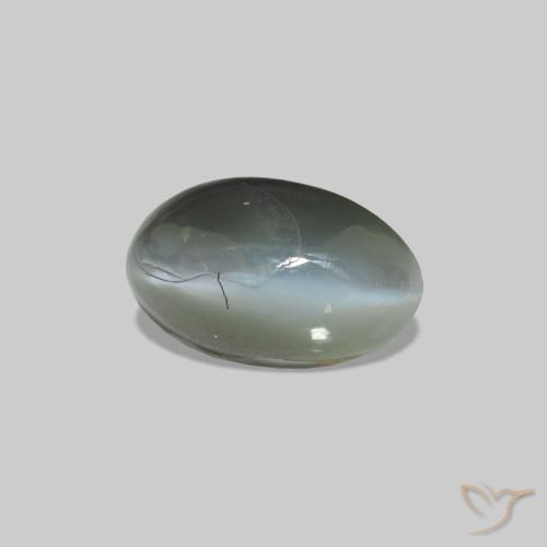Cat's Eye Alexandrite cinza médio Natural 0.71ct, oval, Opaco
