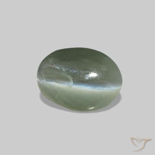 Cat's Eye Alexandrite Verde médio Natural 0.68ct, oval, Opaco