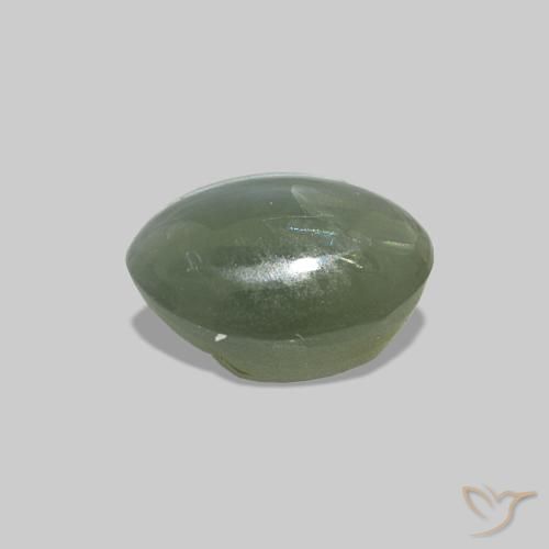 Cat's Eye Alexandrite Verde médio Natural 0.68ct, oval, Opaco