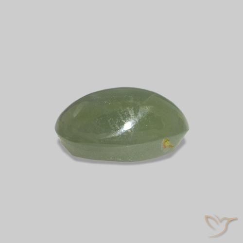 Cat's Eye Alexandrite Verde acinzentado Natural 0.69ct, oval, Opaco