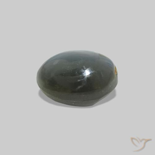 Cat's Eye Alexandrite Cinzento Esverdeado Pálido Natural 0.64ct, oval, Opaco