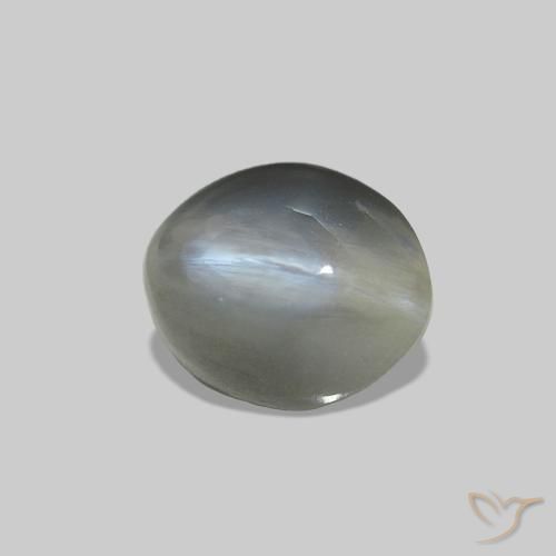 Cat's Eye Alexandrite cinza médio Natural 0.72ct, oval, Opaco
