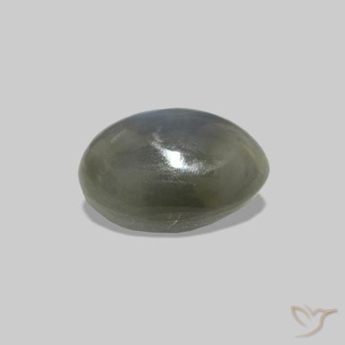 Cat's Eye Alexandrite cinza médio Natural 0.72ct, oval, Opaco