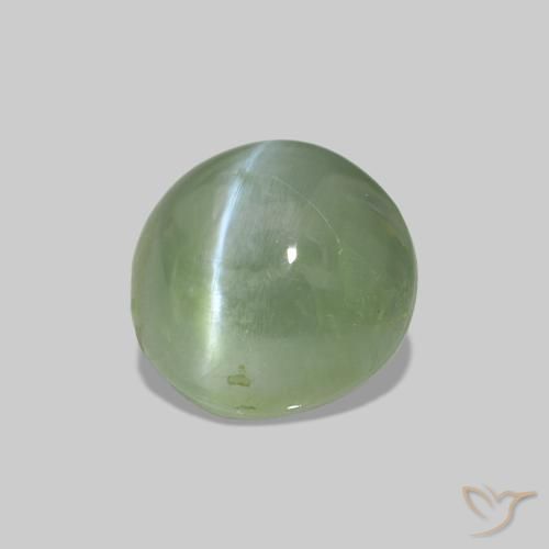Cat's Eye Alexandrite Verde médio Natural 1.79ct, oval, Opaco