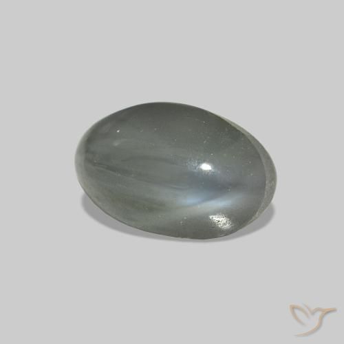 Cat's Eye Alexandrite cinza médio Natural 0.92ct, oval, Opaco