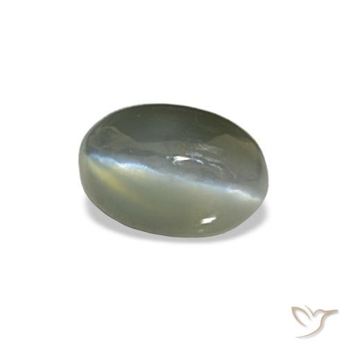 Cat's eye alexandrite cinza natural 0,50ct, corte oval, opaco