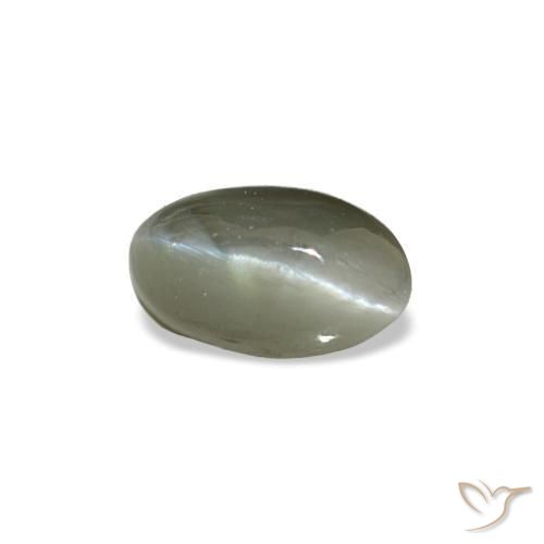 Cat's eye alexandrite verde natural 0,50ct, corte oval, opaco