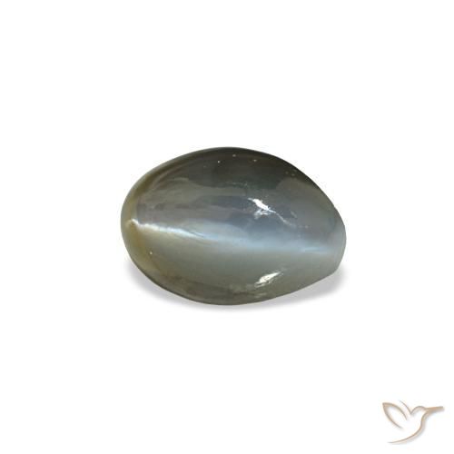 Cat's eye alexandrite verde natural 0,52ct, corte oval, opaco