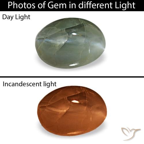 0.44ct verde cat's eye alexandrite, oval, opaco