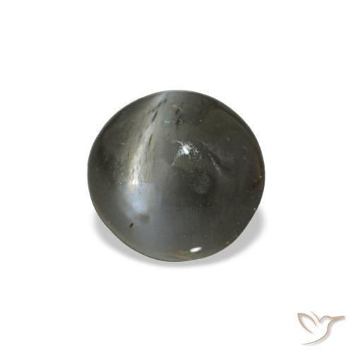 Cat's eye alexandrite cinza natural 0,47ct, corte oval, opaco