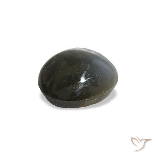 Cat's eye alexandrite cinza natural 0,47ct, corte oval, opaco