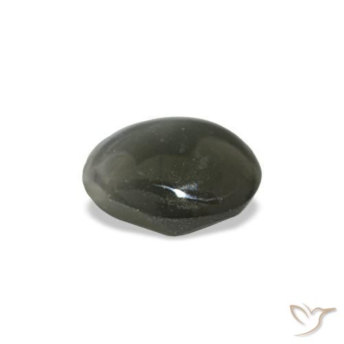 Cat's eye alexandrite cinza natural 0,42ct, corte oval, opaco