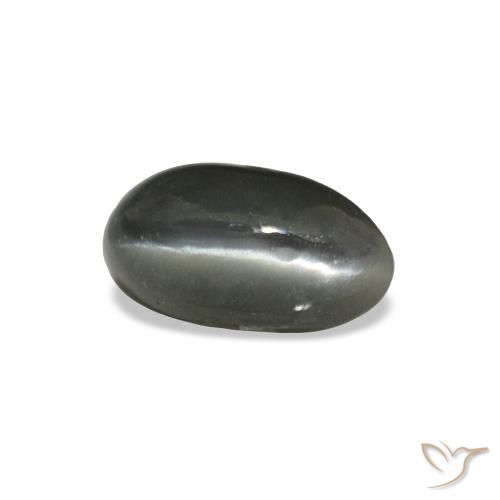Cat's eye alexandrite cinza natural 0,45ct, corte oval, opaco