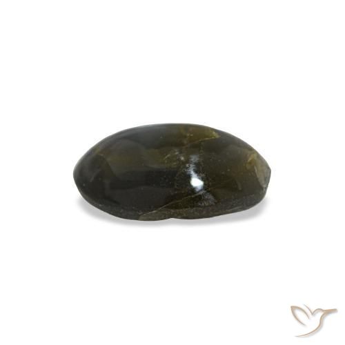 Cat's eye alexandrite cinza natural 0,48ct, corte oval, opaco
