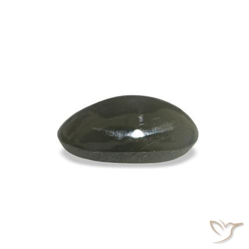 Cat's eye alexandrite cinza natural 0,35ct, corte oval, opaco