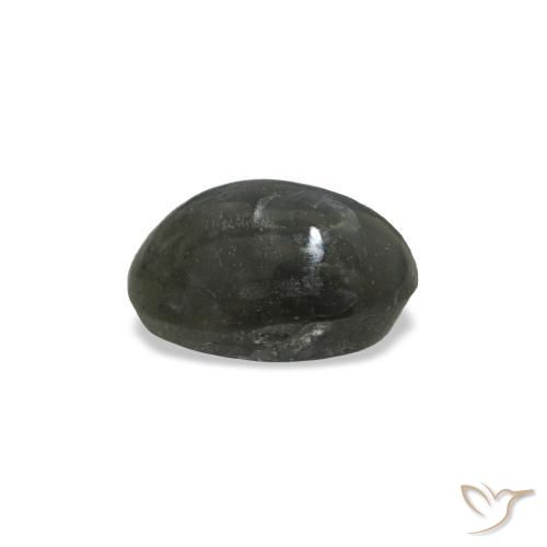 Cat's eye alexandrite cinza natural 0,41ct, corte oval, opaco