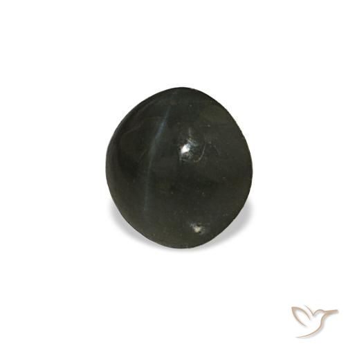 Cat's eye alexandrite cinza natural 0,66ct, corte redondo, opaco