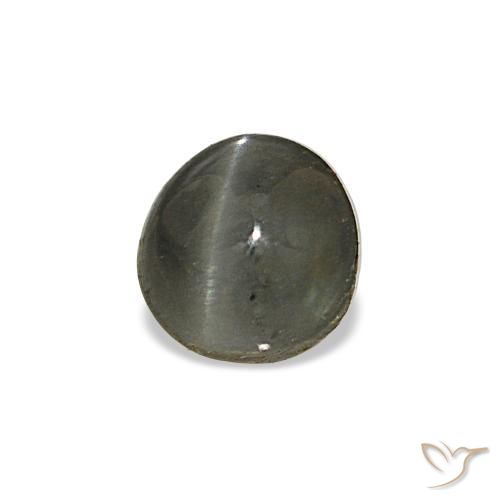 Cat's eye alexandrite cinza natural 0,80ct, corte oval, opaco