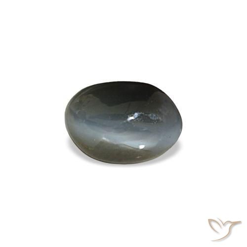 Cat's eye alexandrite cinza natural 0,45ct, corte oval, opaco