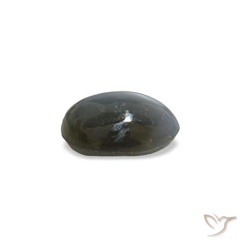 Cat's eye alexandrite cinza natural 0,45ct, corte oval, opaco