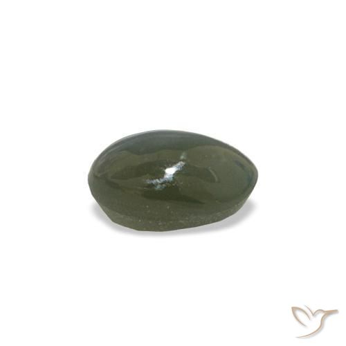 Cat's eye alexandrite cinza natural 0,50ct, corte oval, opaco