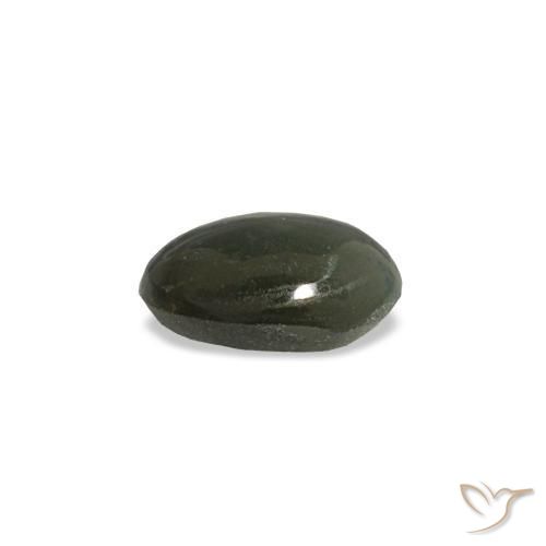Cat's eye alexandrite cinza natural 0,39ct, corte oval, opaco