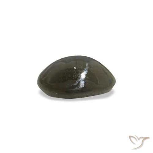 Cat's eye alexandrite cinza natural 0,47ct, corte oval, opaco