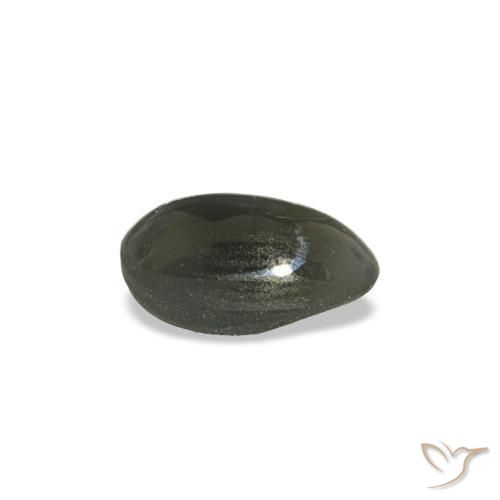 Cat's eye alexandrite cinza natural 0,47ct, corte oval, opaco