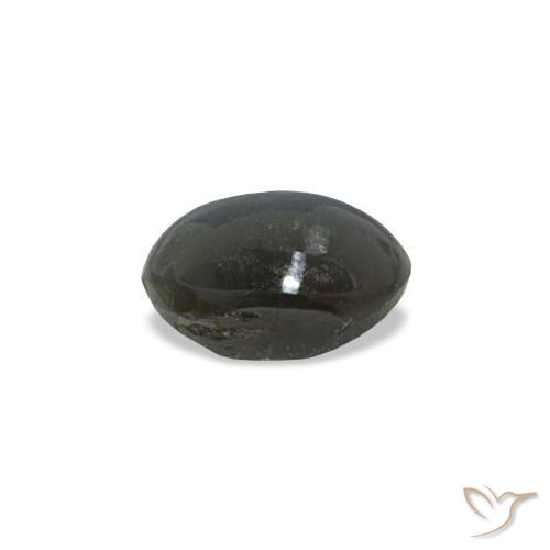 Cat's eye alexandrite cinza natural 0,50ct, corte oval, opaco